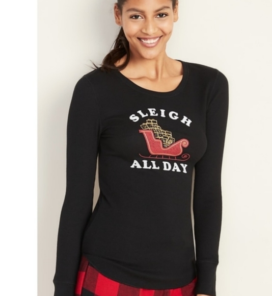 Old Navy Tops - Sleigh All Day thermal black top